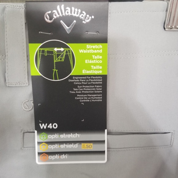 NWT Callaway Men's Stretch Cargo Shorts in Griffin Gray - Picture 6 of 10